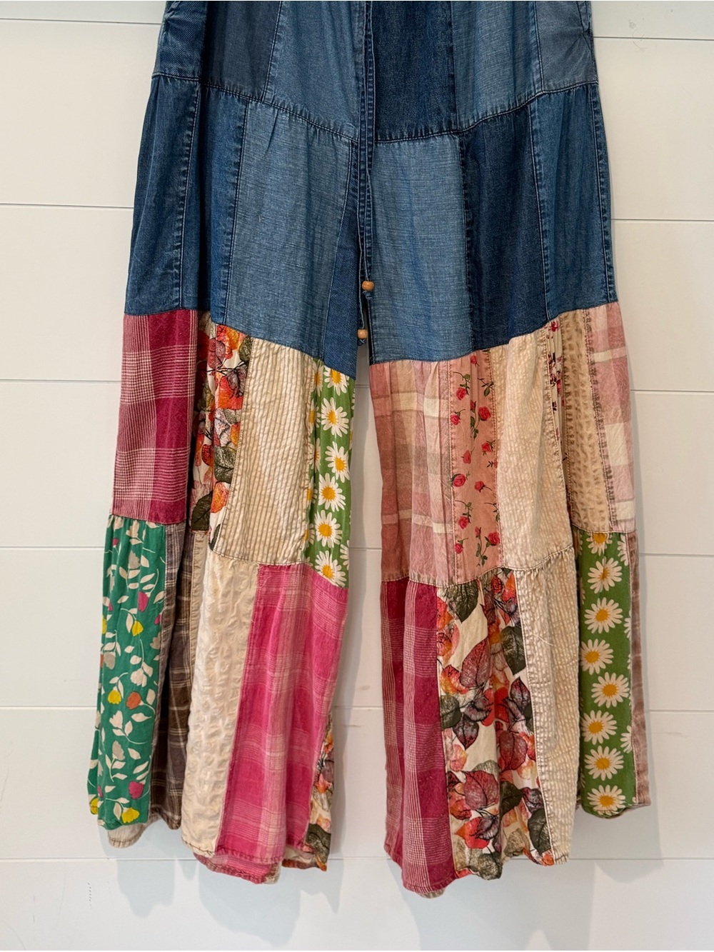 NEW YOUNG THREADS: “The MIA” Patchwork full wide length pants - Picture 4 of 4